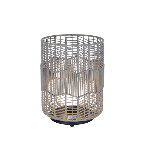 Wallis 21.50-Inch Portable Lamp with Grey Rope by Eurofase