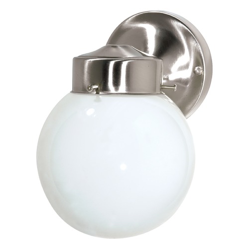 Brushed Nickel Outdoor Wall Light by Nuvo Lighting