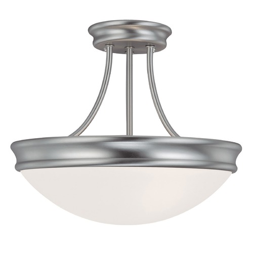 Hansen 14-Inch Semi-Flush Mount in Matte Nickel by Capital Lighting