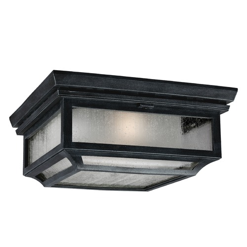 Visual Comfort Studio Collection Shepherd Outdoor Flush Mount in Weathered Zinc by Visual Comfort Studio OL10613DWZ