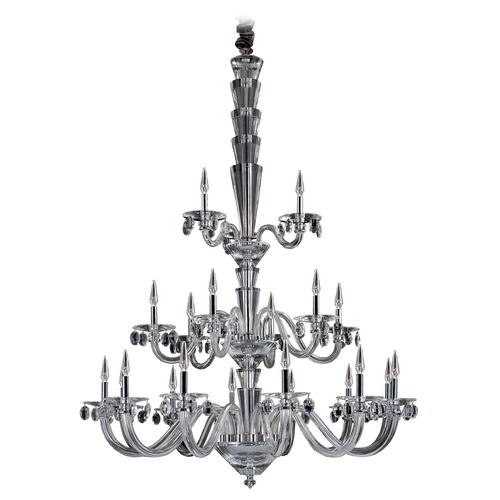 Art Deco Chandelier Chrome Fanshawe by Allegri Crystal