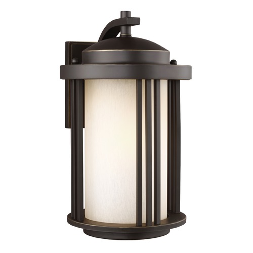 Crowell 14.88-Inch Outdoor Wall Light in Bronze by Generation Lighting