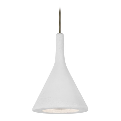 Besa Lighting Gala Bronze LED Pendant with White Concrete Shade
