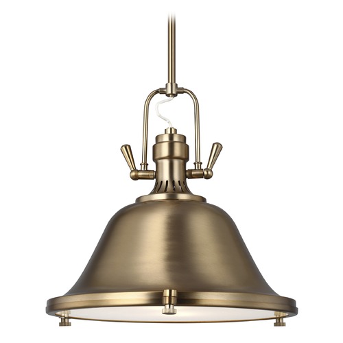 Generation Lighting Stone Street 17.25-Inch Pendant in Satin Brass by Generation Lighting 6514402-848