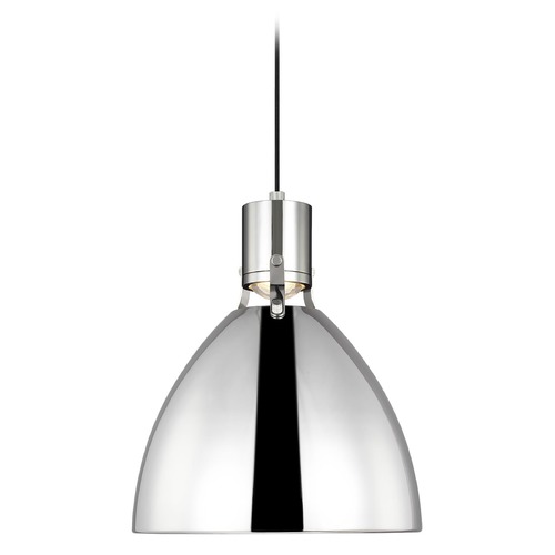 Visual Comfort Studio Collection Brynne Polished Nickel LED Pendant by Visual Comfort Studio P1442PN-L1