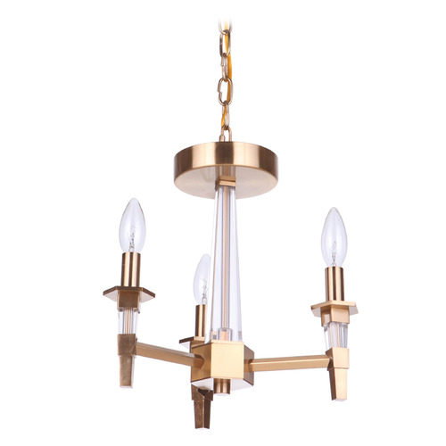 Craftmade Lighting Tarryn Satin Brass Mini-Chandelier by Craftmade Lighting 53253-SB