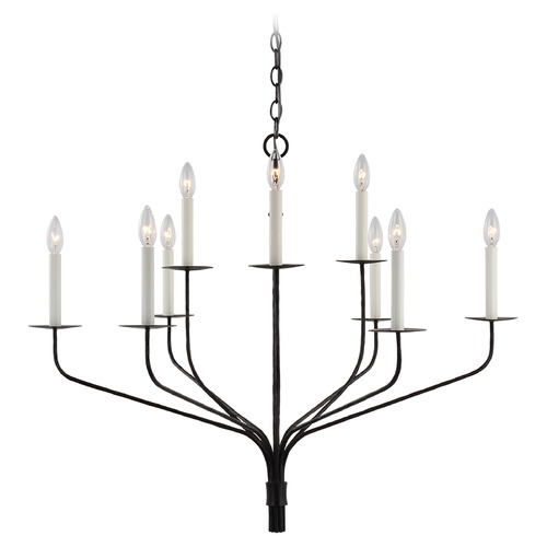 Ian K. Fowler Belfair 2-Tier Chandelier in Aged Iron by Visual Comfort Signature
