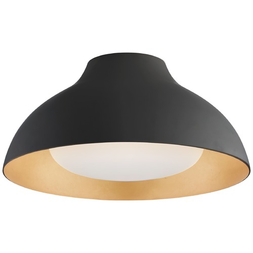 Visual Comfort Signature Collection Aerin Agnes 15-Inch Flush Mount in Matte Black by Visual Comfort Signature ARN4350MBKSWG