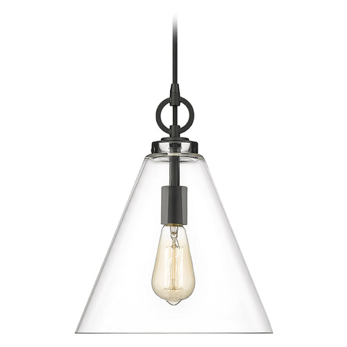 Harper Matte Black Pendant by Z-Lite