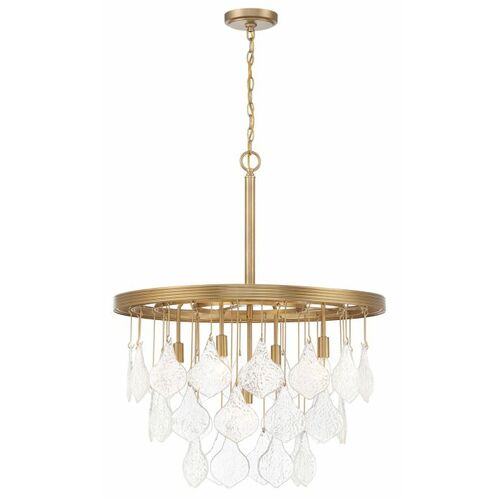 Vesi 26-Inch Crystal Pendant in Satin Brass by Craftmade Lighting