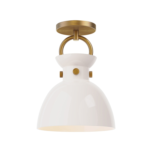 Alora Lighting Waldo Aged Gold Semi-Flushmount Light