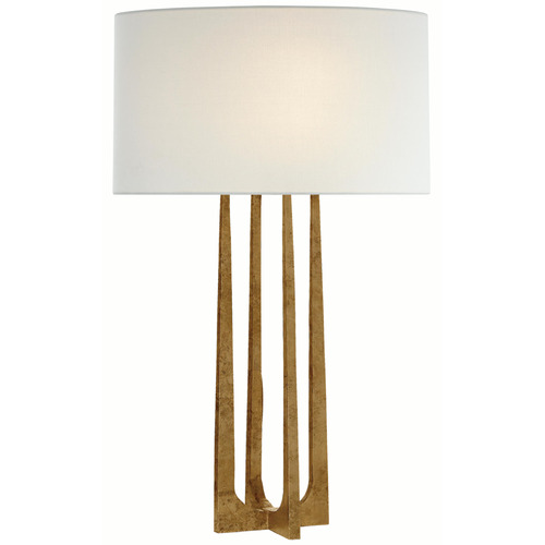 Visual Comfort Signature Collection Visual Comfort Signature Collection Scala Gilded Iron Table Lamp with Drum Shade S3513GI-L