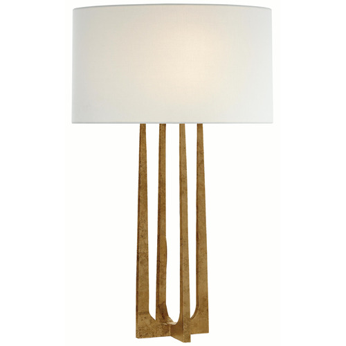 Visual Comfort Signature Collection Scala Gilded Iron Table Lamp with Drum Shade