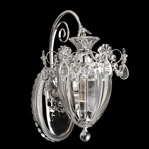 Schonbek Worldwide Lighting Bagatelle Polished Silver Sconce