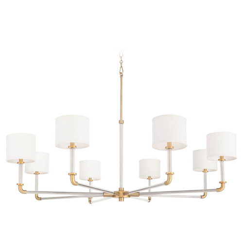 Cyan Design High Tower Clear and Aged Brass Chandelier