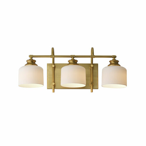 Maxim Lighting Bisque 3-Light Bath Light in Natural Aged Brass by Maxim Lighting 21493WTNAB