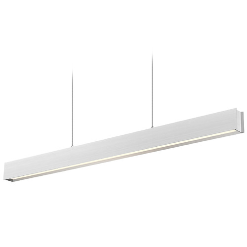 Z-Lite Hudson Brushed Nickel LED Island Light with Rectangle Shade