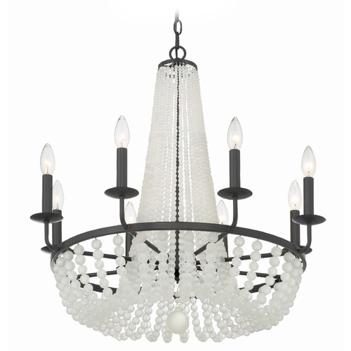 Crystorama Lighting Crystorama Lighting Bella Matte Black Chandelier BLA-10668-MK