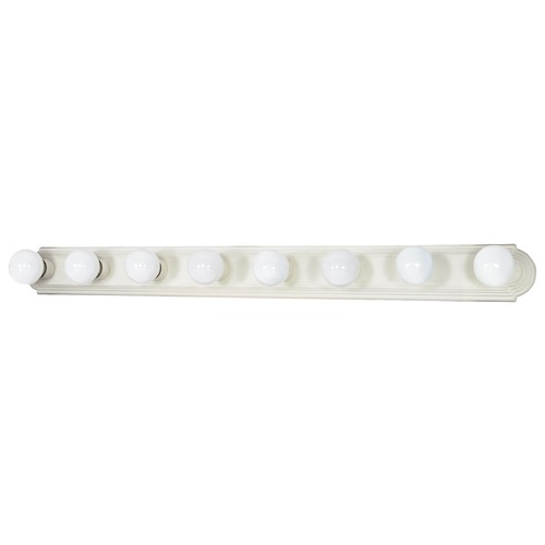 Nuvo Lighting 48-Inch Racetrack Vanity Light Textured White by Nuvo Lighting 60/315