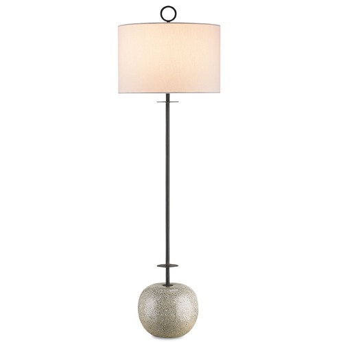 Currey and Company Lighting Currey and Company Lighting Atlas Black Smith / Polished Table Lamp with Drum Shade 6096