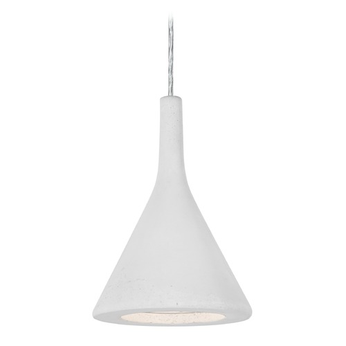 Besa Lighting Gala Satin Nickel LED Pendant with White Concrete Shade
