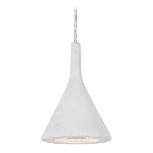 Besa Lighting Besa Lighting Gala Satin Nickel LED Pendant with White Concrete Shade 1JT-GALAWH-LED-SN