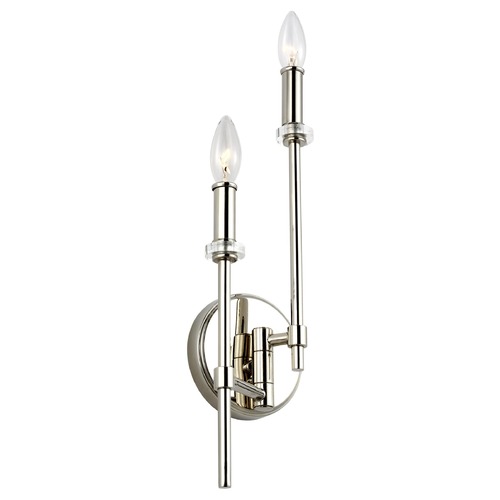 Generation Lighting Bryan Adjustable Double Sconce in Polished Nickel by Generation Lighting WB1901PN