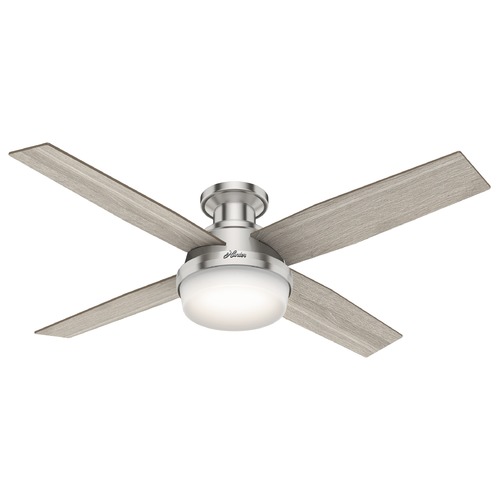 Hunter Fan Company 52-Inch Dempsey Fan in Brushed Nickel by Hunter Fan Company 50283