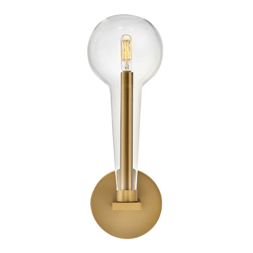 Alchemy 15.75-Inch Wall Sconce in Lacquered Brass by Hinkley Lighting