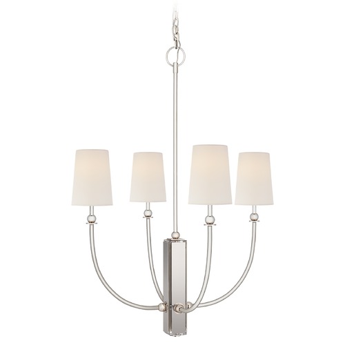 Visual Comfort Signature Collection Thomas OBrien Hulton Chandelier in Polished Nickel by Visual Comfort Signature TOB5189PNL
