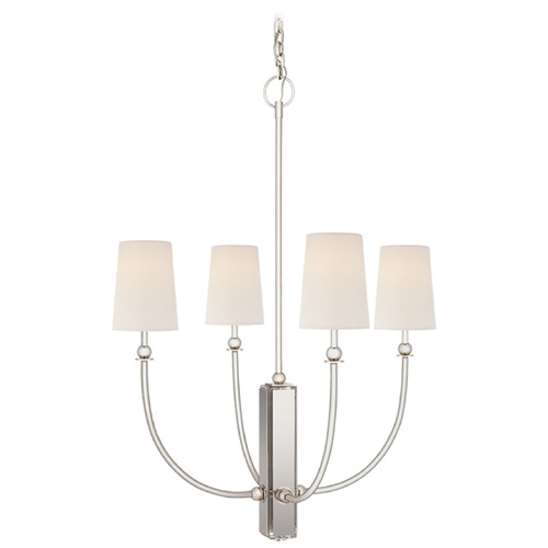 Visual Comfort Signature Collection Thomas OBrien Hulton Chandelier in Polished Nickel by Visual Comfort Signature TOB5189PNL