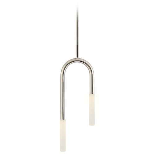 Visual Comfort Signature Collection Kelly Wearstler Rousseau Pendant in Nickel by Visual Comfort Signature KW5590PNEC