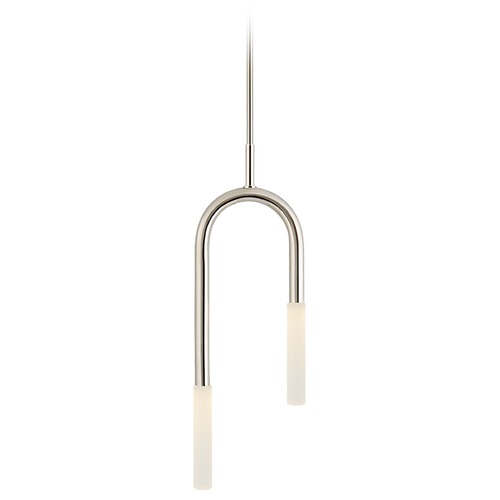 Kelly Wearstler Rousseau Pendant in Nickel by Visual Comfort Signature