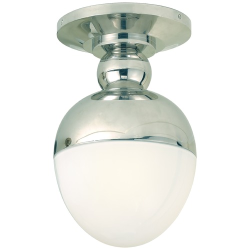 Thomas OBrien Clark Flush Mount in Polished Nickel by Visual Comfort Signature