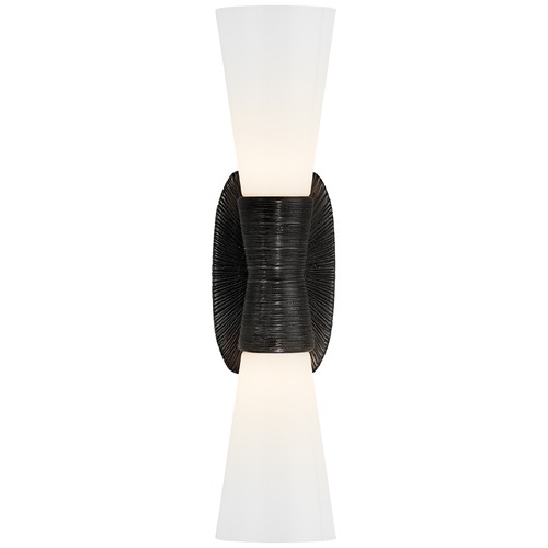 Visual Comfort Signature Collection Kelly Wearstler Utopia Bath Sconce in Aged Iron by Visual Comfort Signature KW2047AIWG