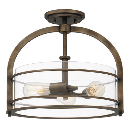 Quoizel Lighting Toscana Semi-Flush Mount in Statuary Bronze by Quoizel Lighting TOS1715SU