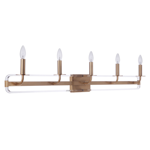 Graclyn Satin Brass Bathroom Light by Craftmade Lighting