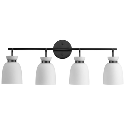 Progress Lighting Dalton 4-Light Matte Black Bath Vanity Light