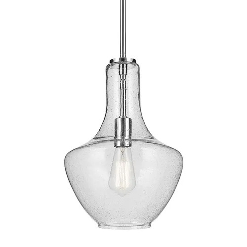 Kichler Lighting Kichler Lighting Everly Chrome Pendant Light with Urn Shade 42141CHCS