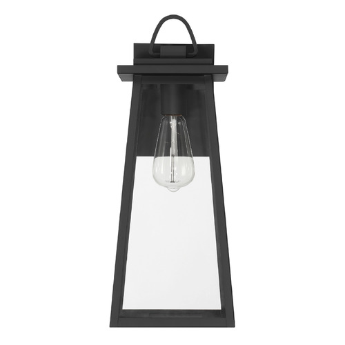 Hunter Fan Company Hunter Fan Company Ivory Dusk Matte Black Outdoor Wall Light 46055