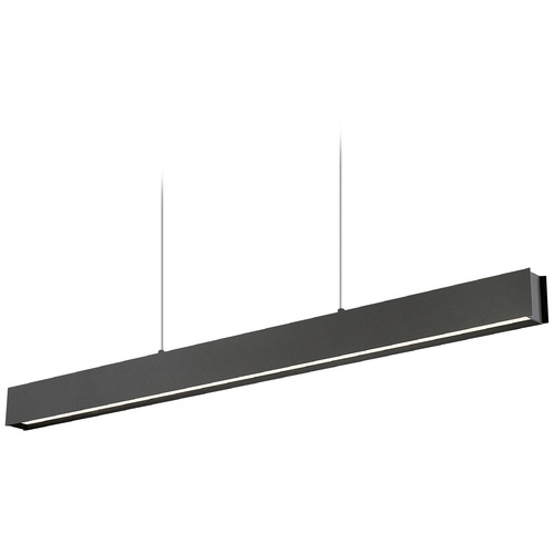 Z-Lite Hudson Matte Black LED Island Light with Rectangle Shade
