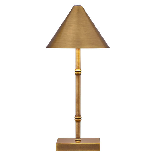Savoy House Lighting Mae Brass Bamboo LED Table Lamp with Conical Shade