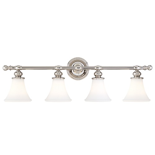 Weston 4-Light Bath Light in Polished Nickel by Hudson Valley Lighting