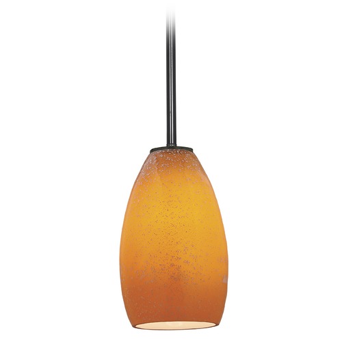 Access Lighting Modern Mini Pendant with Art Glass by Access Lighting 28012-1R-ORB/MYA