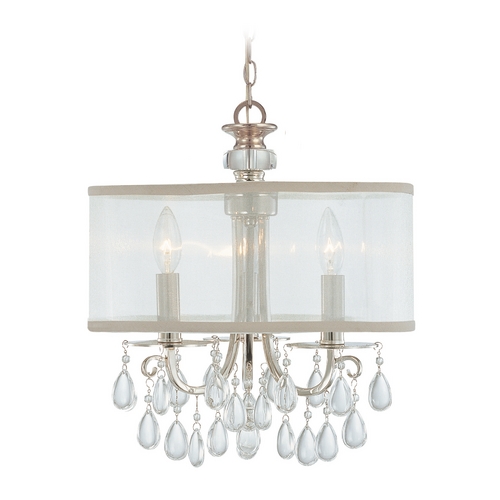 Crystorama Lighting Hampton Crystal Mini-Chandelier in Polished Chrome by Crystorama Lighting 5623-CH