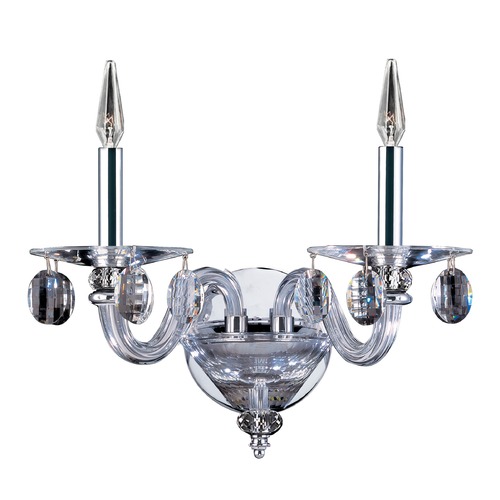 Allegri Lighting Art Deco Sconce Chrome Fanshawe by Allegri Crystal 11525-010-FR001