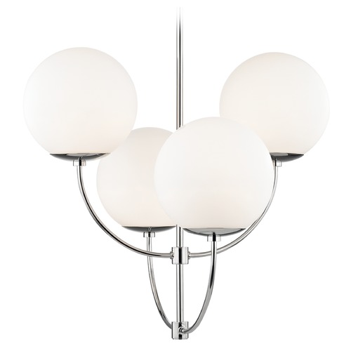 Mitzi by Hudson Valley Mid-Century Modern Chandelier Polished Nickel Mitzi Carrie by Hudson Valley H160804-PN