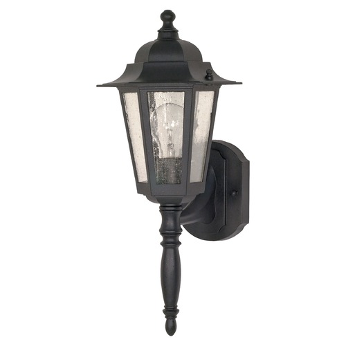 Central Park Textured Black Outdoor Wall Light by Nuvo Lighting