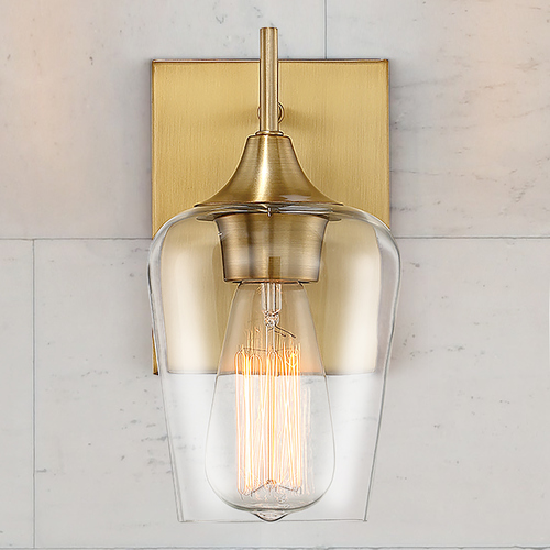Octave Wall Sconce in Warm Brass by Savoy House