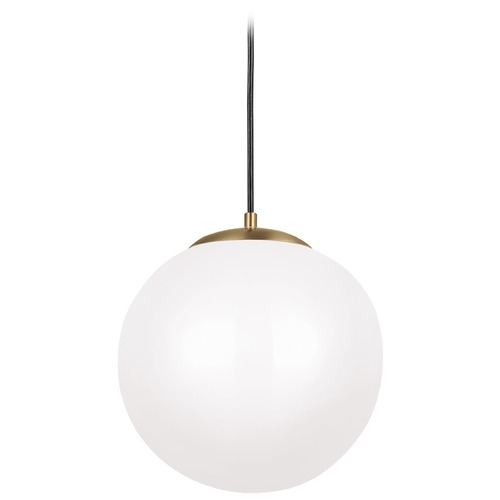 Leo 14-Inch LED Pendant in Satin Brass 3000K by Visual Comfort Studio